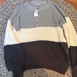 American Eagle Outfitters Gray Knit Sweater